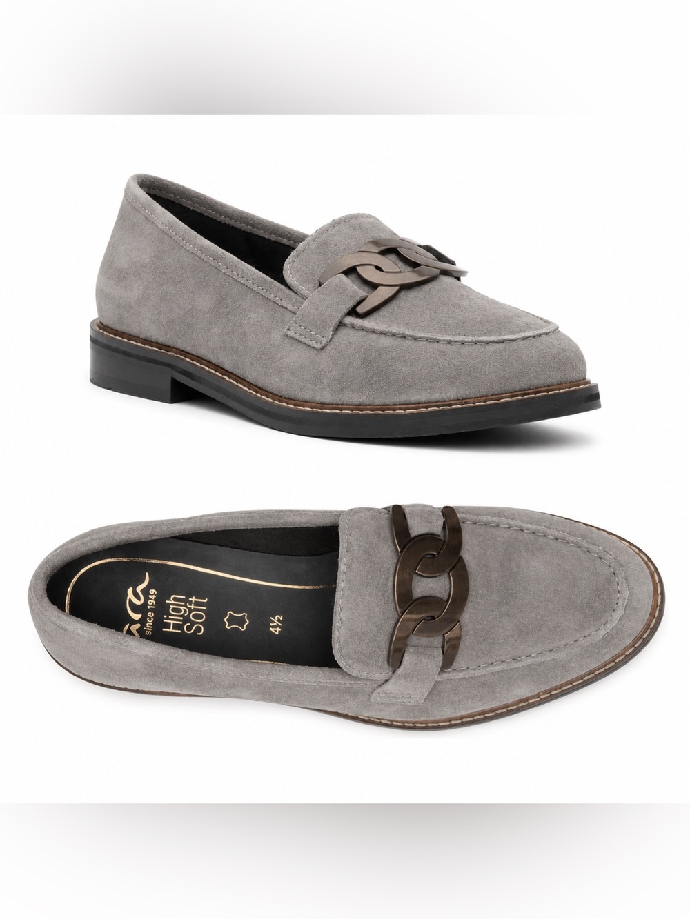 ARA | ARA 11203 Kyle II Chain Loafer in Moon Suede